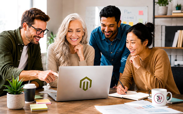 Team collaborating on a Magento eCommerce project